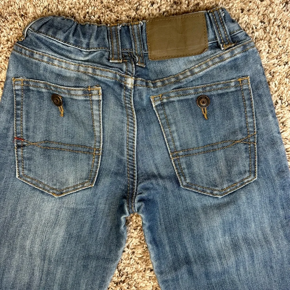 Tommy Hilfiger Boys Denim Jeans Revolution Slim Size 5 Adjustable Waist Snap/Zip